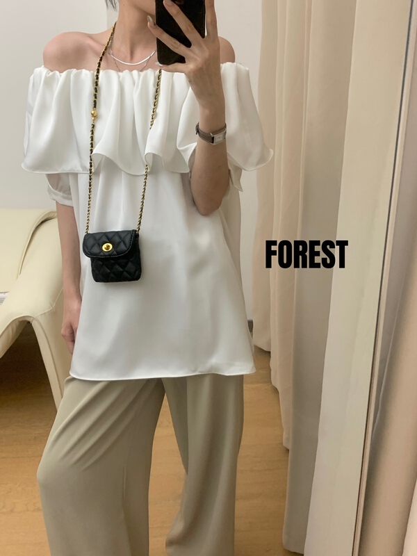 [forest] one line collar fashion Korean shirt a-8072\l