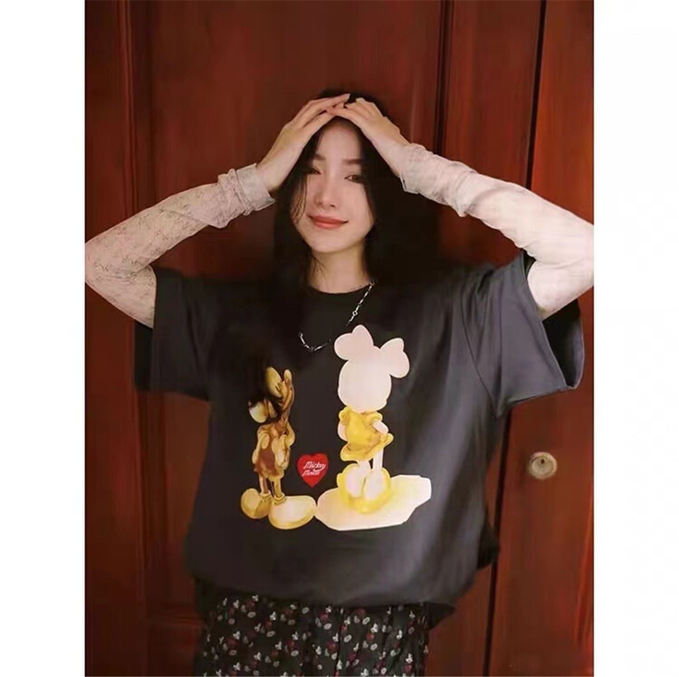 [big C studio] cartoon printed aging short sleeve T-shirt 1759\pcz