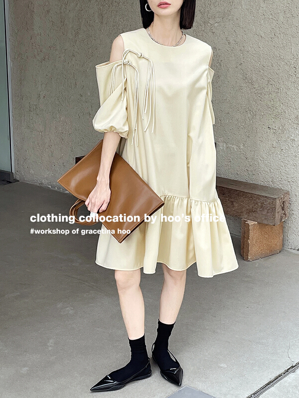 [gracetina Hoo] off the shoulder Chinese style dress with reduced age ly5236