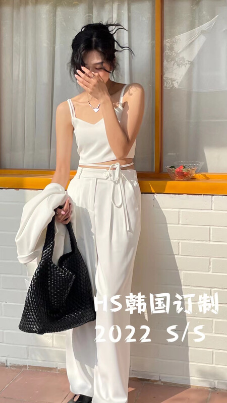 Cxdhh/ new year in early spring! [HS customized in Korea] Korean version simple clean color casual pants ys1-xb14-65050-2\hjy