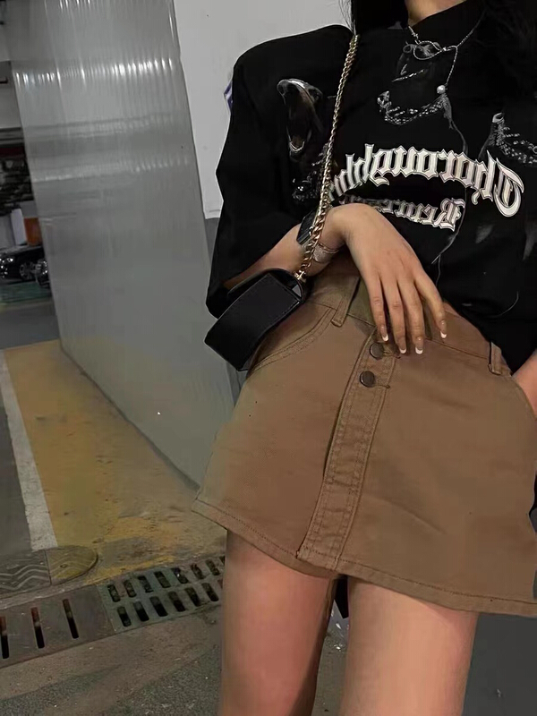 [by flow] Korean versatile denim skirt pants w823\xyy