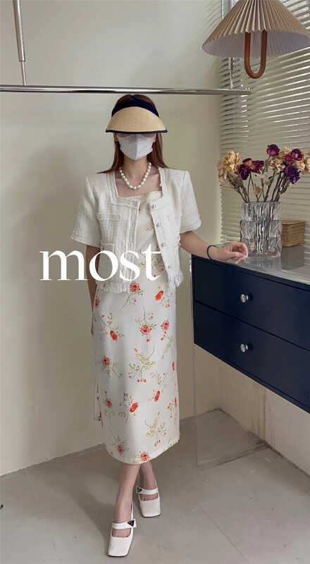 [Mr.Z] round neck small fragrance short coat with rough edges 97211\zjy