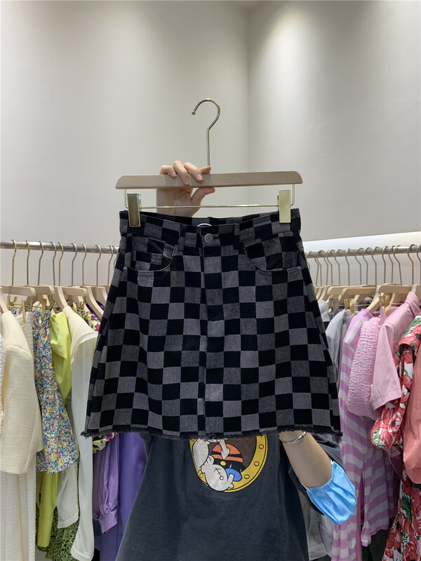 [Yan Zhen] lattice sweet cool lady skirt 5439\pcz