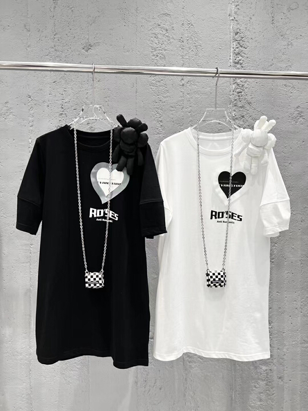 [DS] fashion versatile loose short sleeve T-shirt (with bag / detachable doll pendant) 52063d\jhy