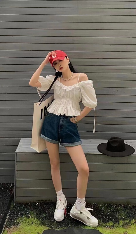 [x.xan] Korean sling off shoulder shirt 7177\pcz