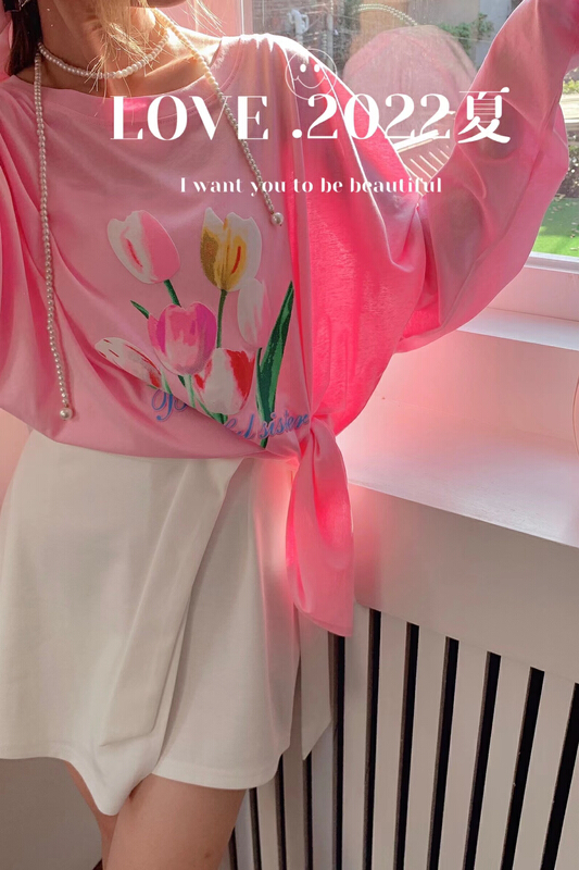 [love] Korean candy flower sun shirt 921\wtt