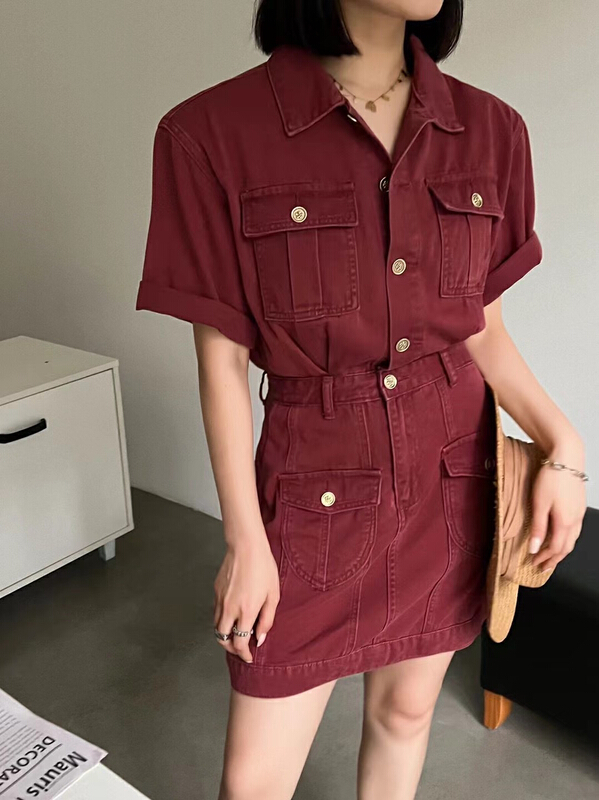 [jvv sister] 4-color casual denim dress 2627\zxl