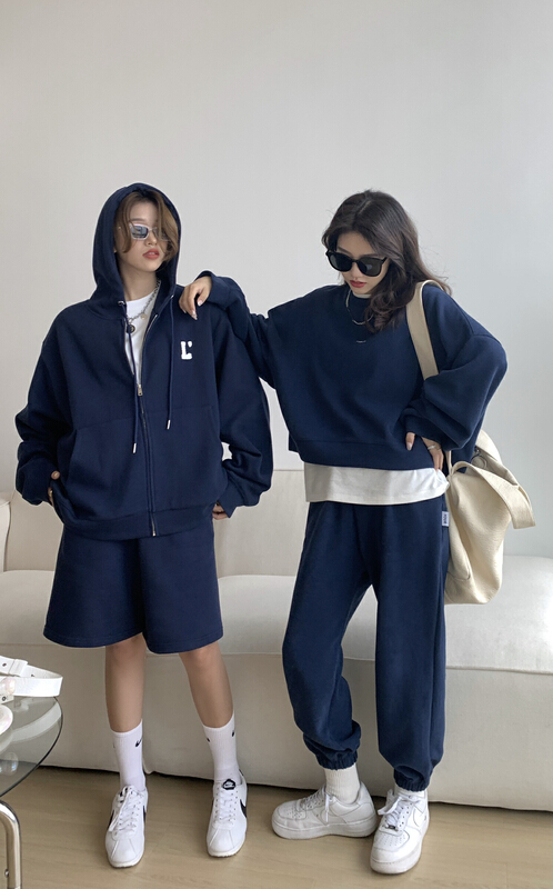 New year in early spring! [11An] side logo casual design personalized versatile sweater + slim casual pants set a6136\lsl