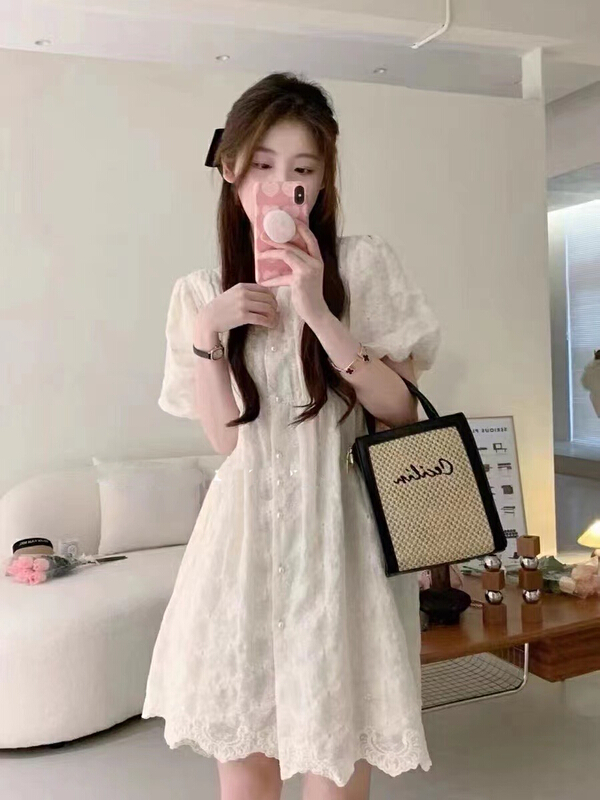 [ya.mei] sweet jacquard design loose dress ys1-4717\ll