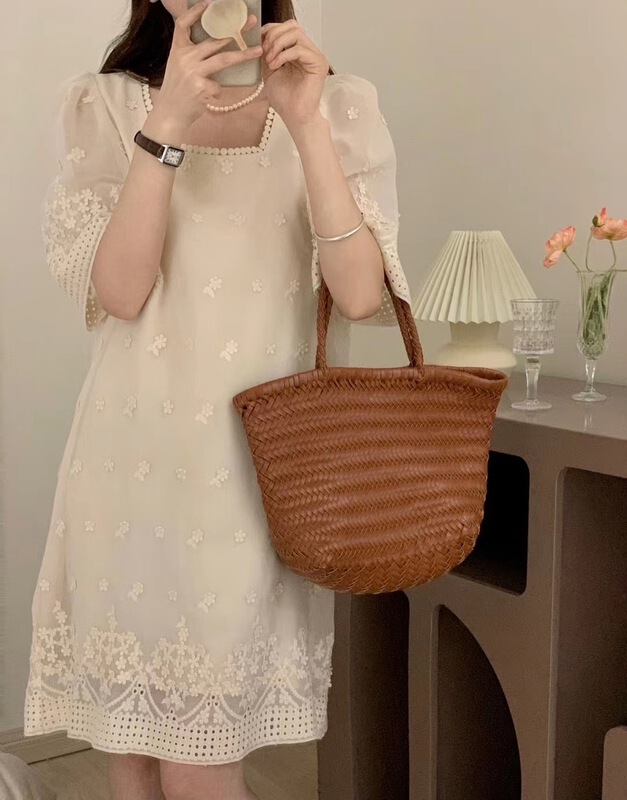 [wanwan] temperament square neck gentle dress 6720\hbx
