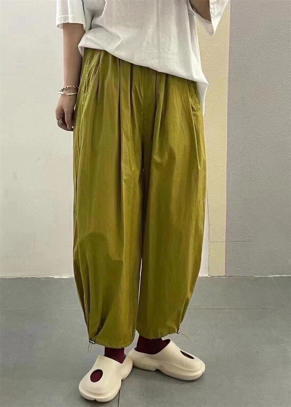 [we family] elastic waist and leg tie versatile casual pants 1334\l