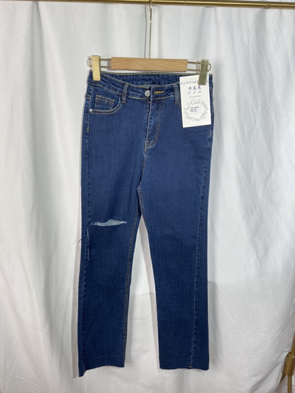 [Yi show shop] fashion skinny jeans with holes 1544\cl