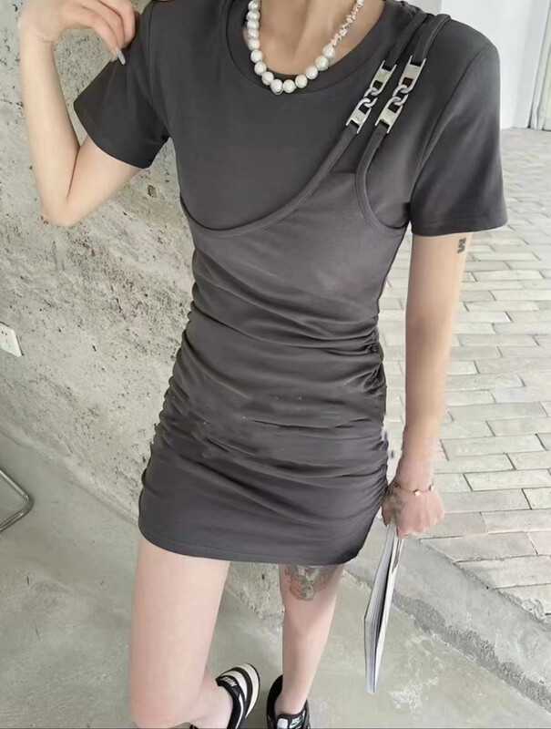 [top] slim fitting metal button dress (medium) 9226\zjy