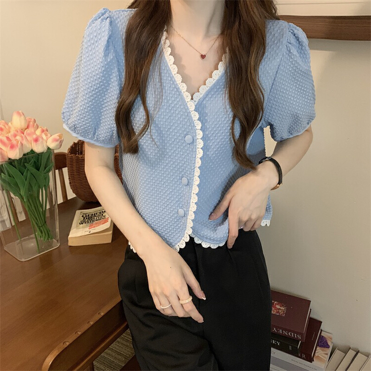 [f · P] small fragrance V-neck chic sweater 60100\hbx