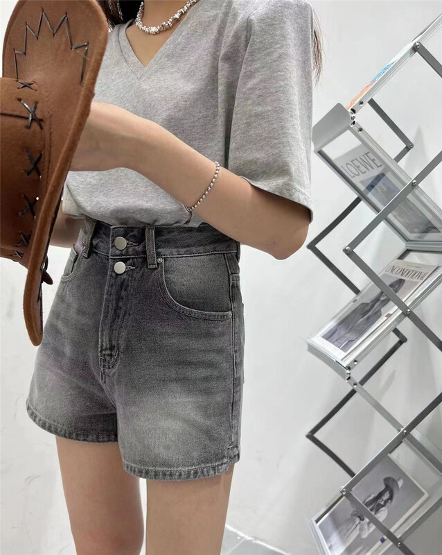 [t-platform] simple and versatile casual denim shorts 8553\cqw