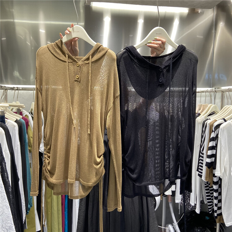 [akxk] hooded loose comfortable sunscreen shirt 6033\l
