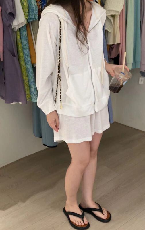 [bluepops] elastic waist simple solid casual shorts a2436\zxl