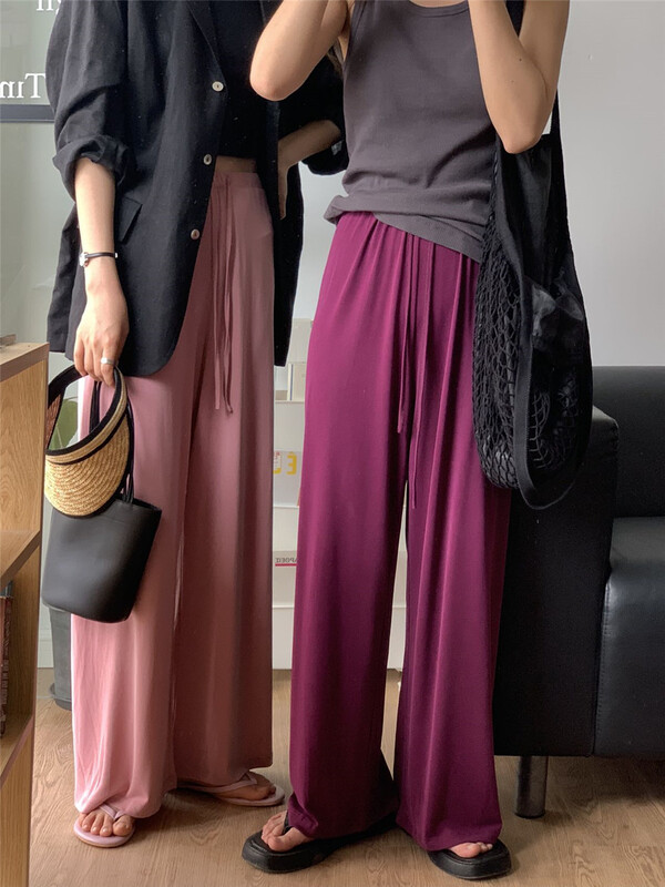 [clean space] copper ammonia wire high waist loose and thin floor sweeping casual pants 32068\cls
