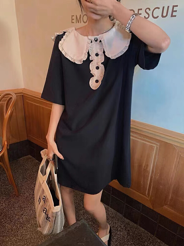 [am Gardenia] craft lace doll neck Korean dress 3618\pcz