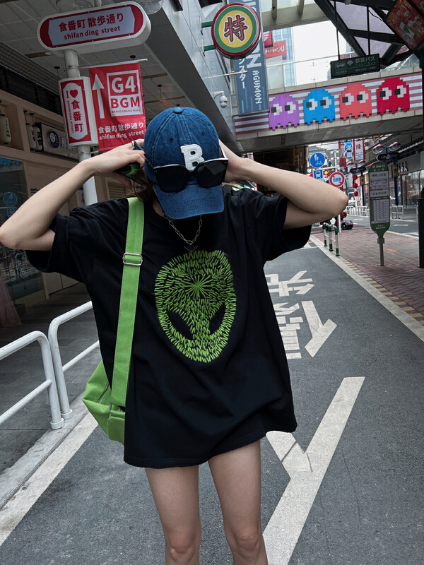 [bobo1972] loose personalized versatile short sleeve T-shirt 229305\ozq