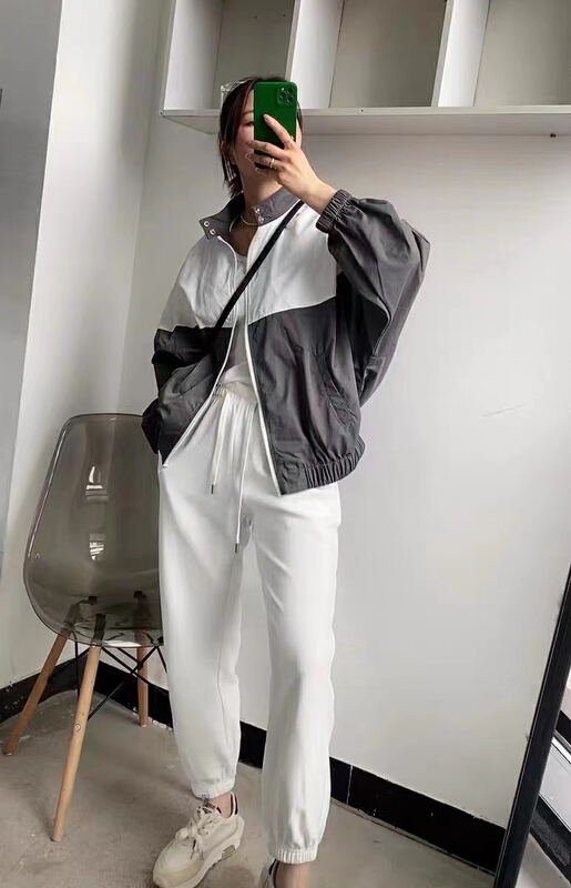 [event with you] loose color blocked zipper sunscreen shirt 2m057\lsw
