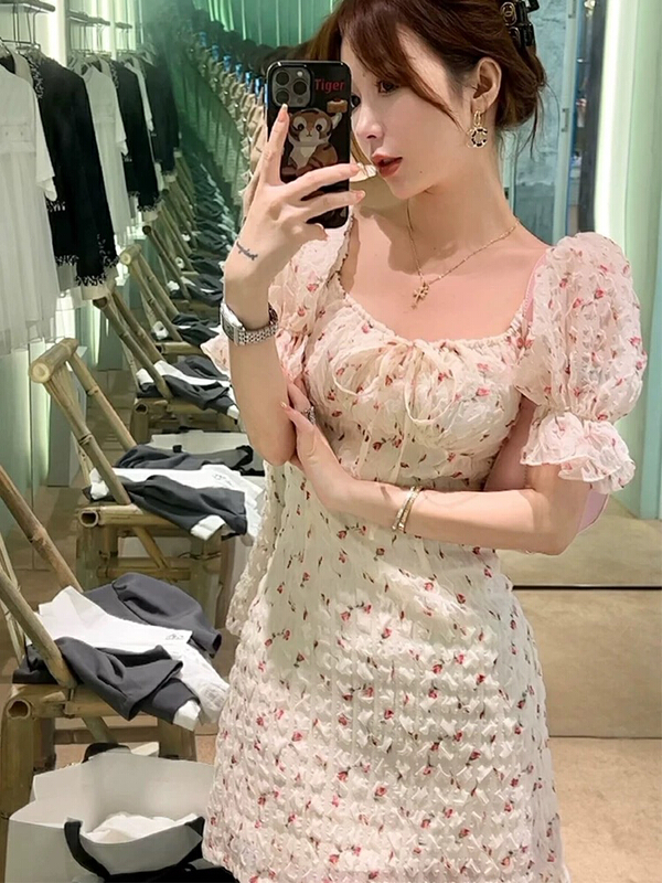 [JH] net red small fragrant floral dress (only dress) 42002\pcz