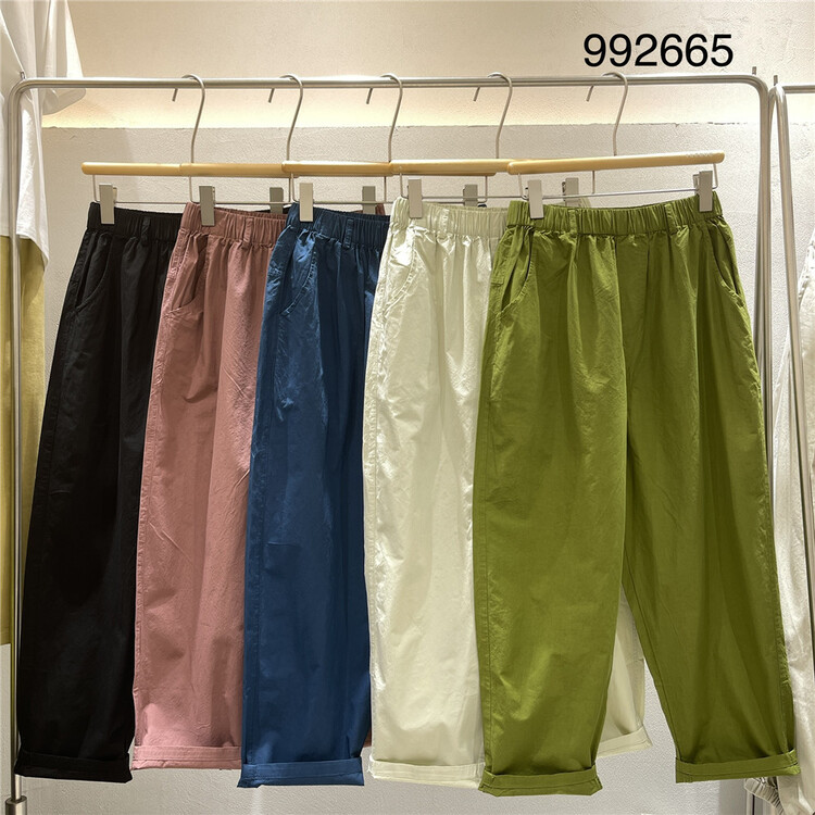 [twenty printed wood] Korean elastic waist comfortable casual pants 992665\l