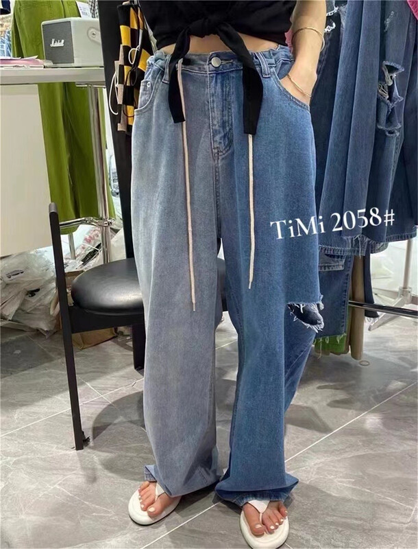 [TIMI] color blocked loose skinny jeans 2058\lsw