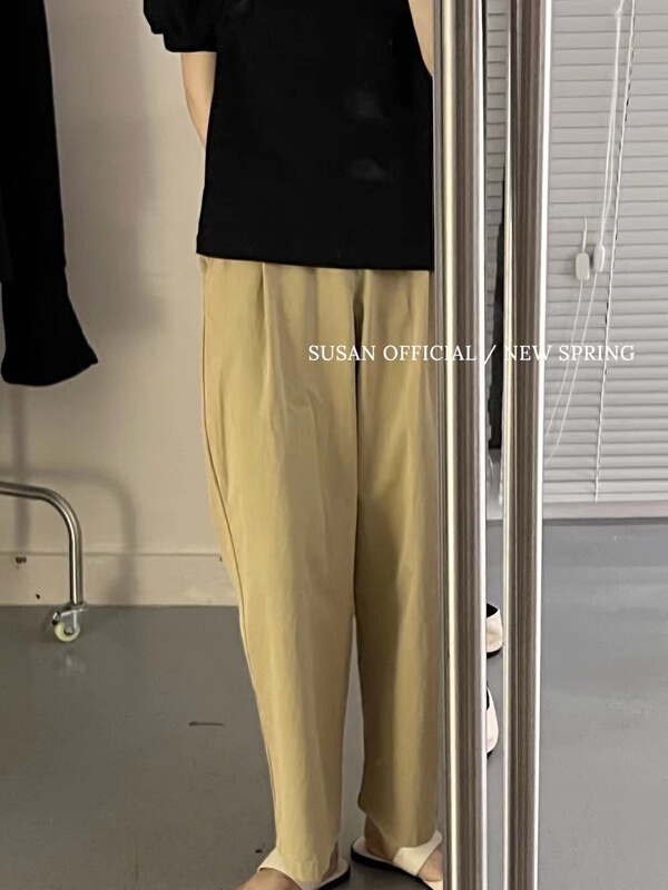 [Susan] simple wide leg slim casual pants 18781\lsw
