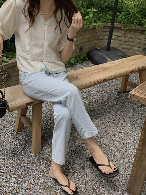 [meet me] simple, small, straight, thin, pipe jeans 7003\ll