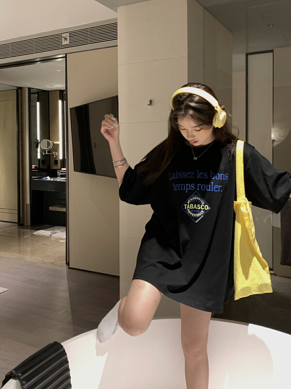 [11An] casual simple print loose Pullover short sleeve T-shirt a6675\lsl