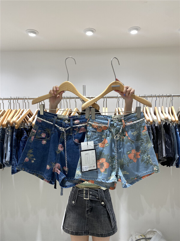 [o not 1] artistic high waist thin denim shorts (with waist rope) ys1-c601\lsw
