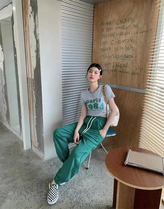 [MS studio] Korean version simple and slim legged casual pants 6790\pcz