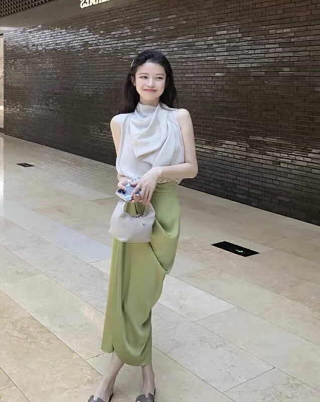 [are studio] design pleated high waist skirt 81261\zxx