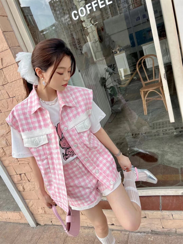 [m.zz] checkerboard fashion thin vest 9101\lsw