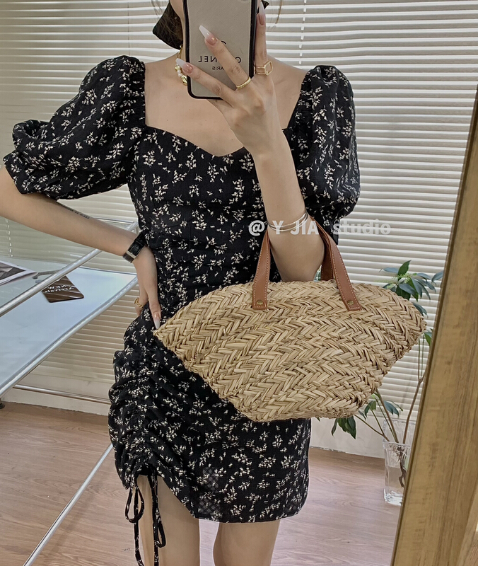 [y.jia EJA] main promotion! Gentle and simple drawstring waist dress ys1-1069\pcz