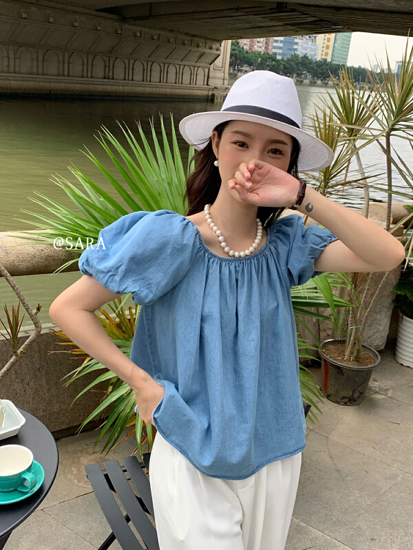 [Sara] Korean two wear backless design shirt 8805