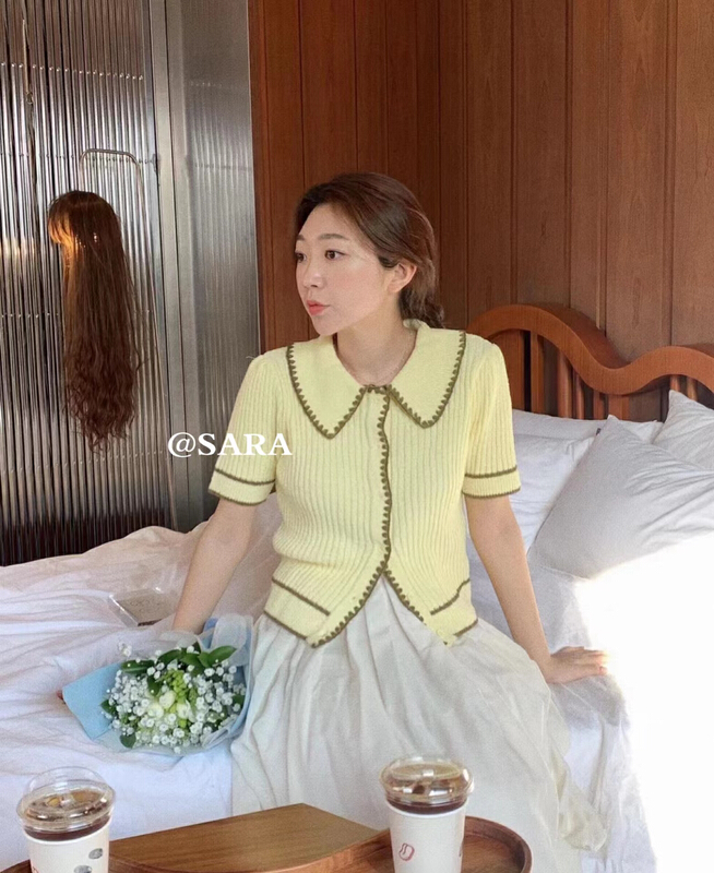 In early summer! [Sara] Korean version age reducing versatile shirt ys1-859\lwy