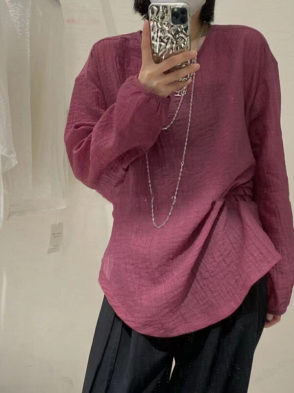 [Qixi] Korean version of leisure wear two sunscreen shirts before and after 6101\xyy