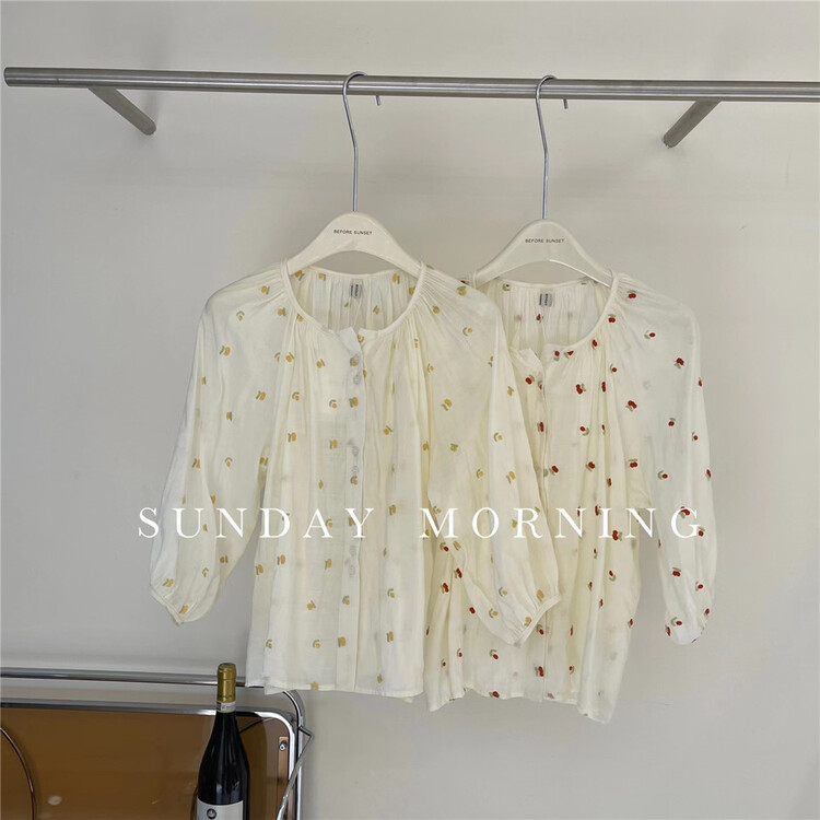 [Sunday morning] Korean style fresh floret temperament shirt 6997\zjy