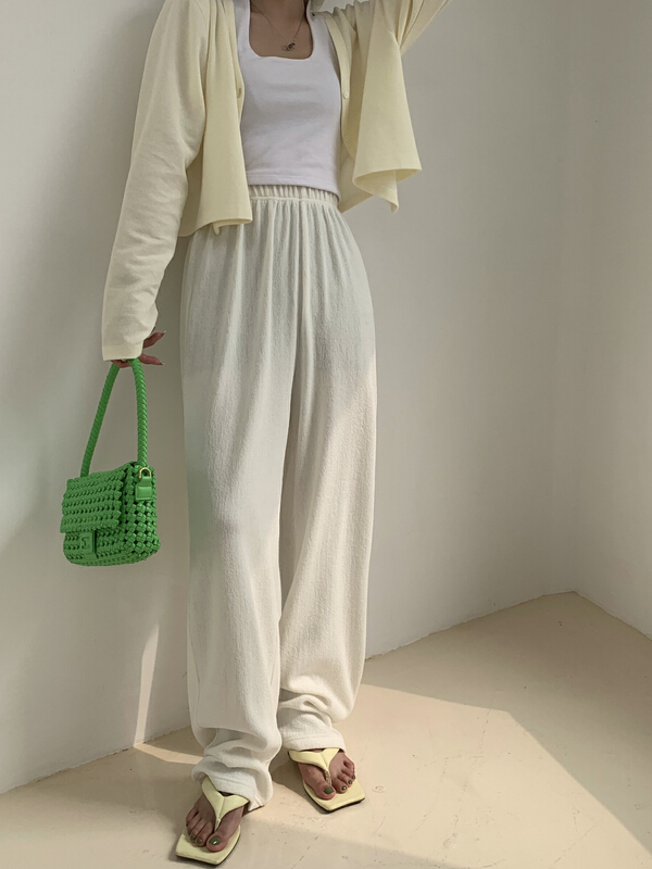 Update in advance! A6501\11an loose solid color simple casual pants ys1-a6501\lsl