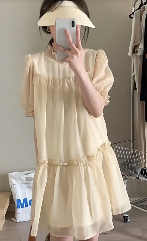 [wanwan] elegant temperament mesh thin dress ys1-6635\hbx