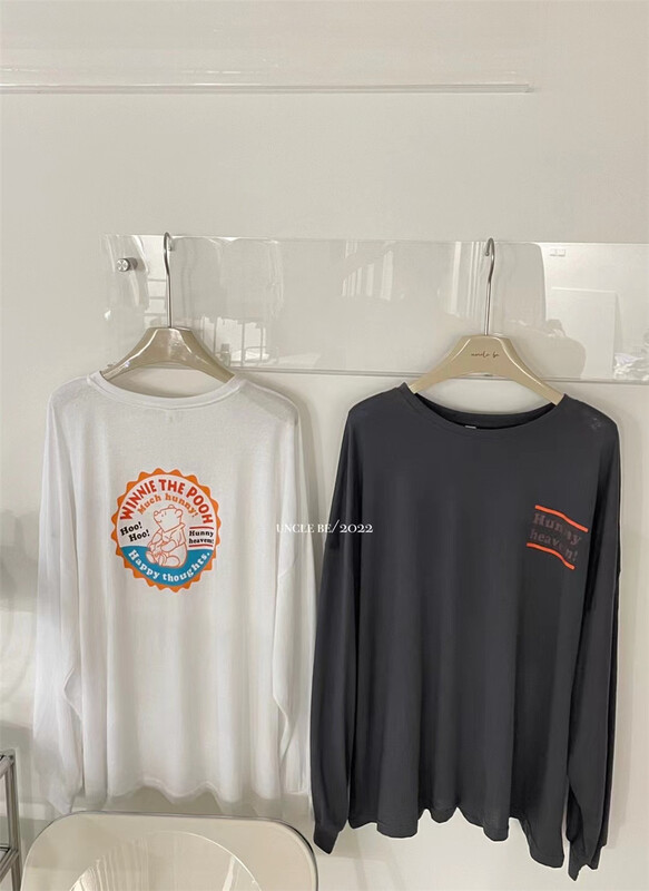 [UNC be] simple and loose Pooh back long sleeve T-shirt 3095\xyy