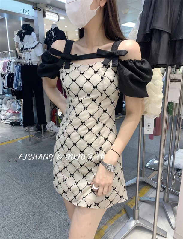 [AI Shang] little woman suspender Printed Dress 98187\hjy