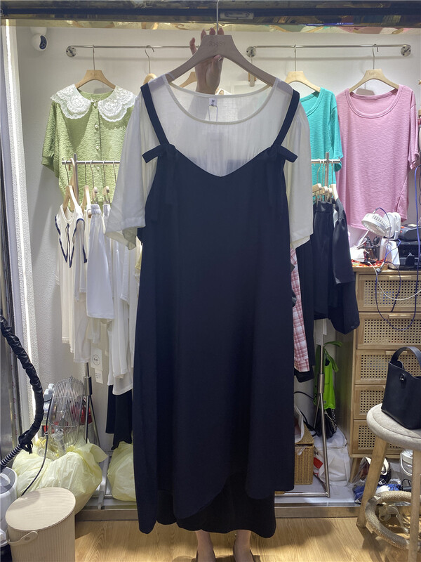[r1987] Korean version simple loose dress 5219\zjy