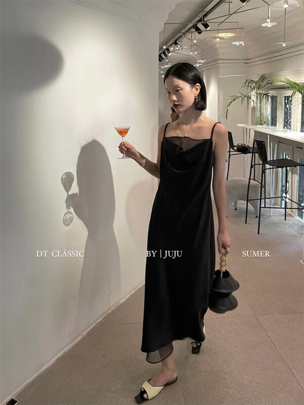[DT class] splicing fashion suspender dress 4735\xyj