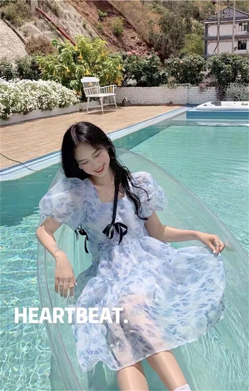 [hearteat] Super immortal printed age reducing floral dress 570\zjy