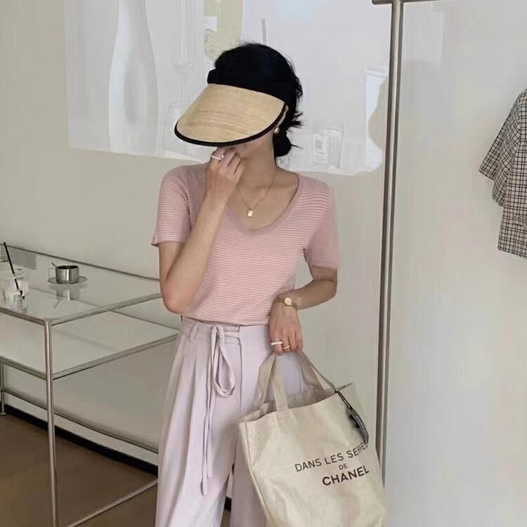 [Qiqi clothes house] comfortable and versatile junior T-shirt 6908\xyy