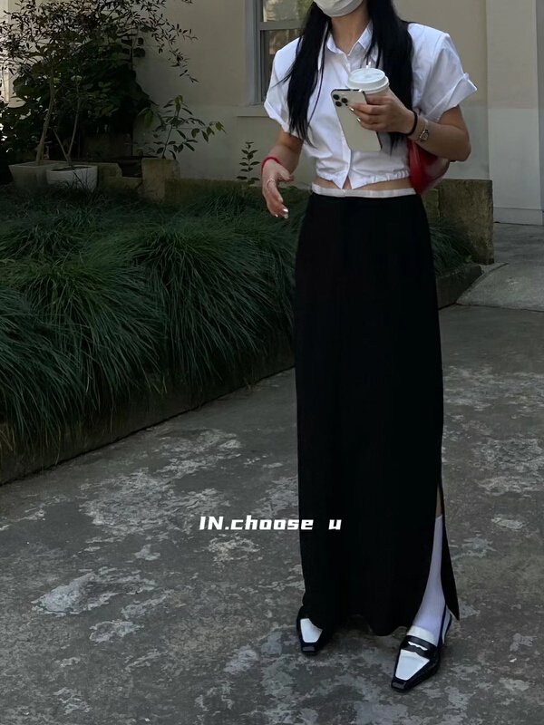 [in.choose u] splicing fashion casual skirt 66278\cqw