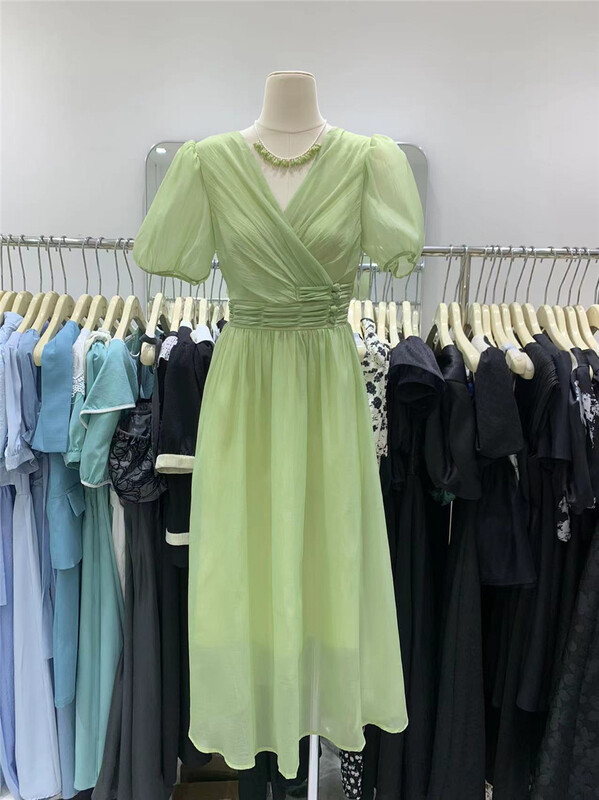 [u.me] Han Shu V-neck dress 10014\hjy
